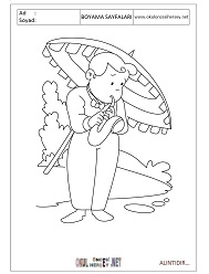 Saksofon boyama sayfaları